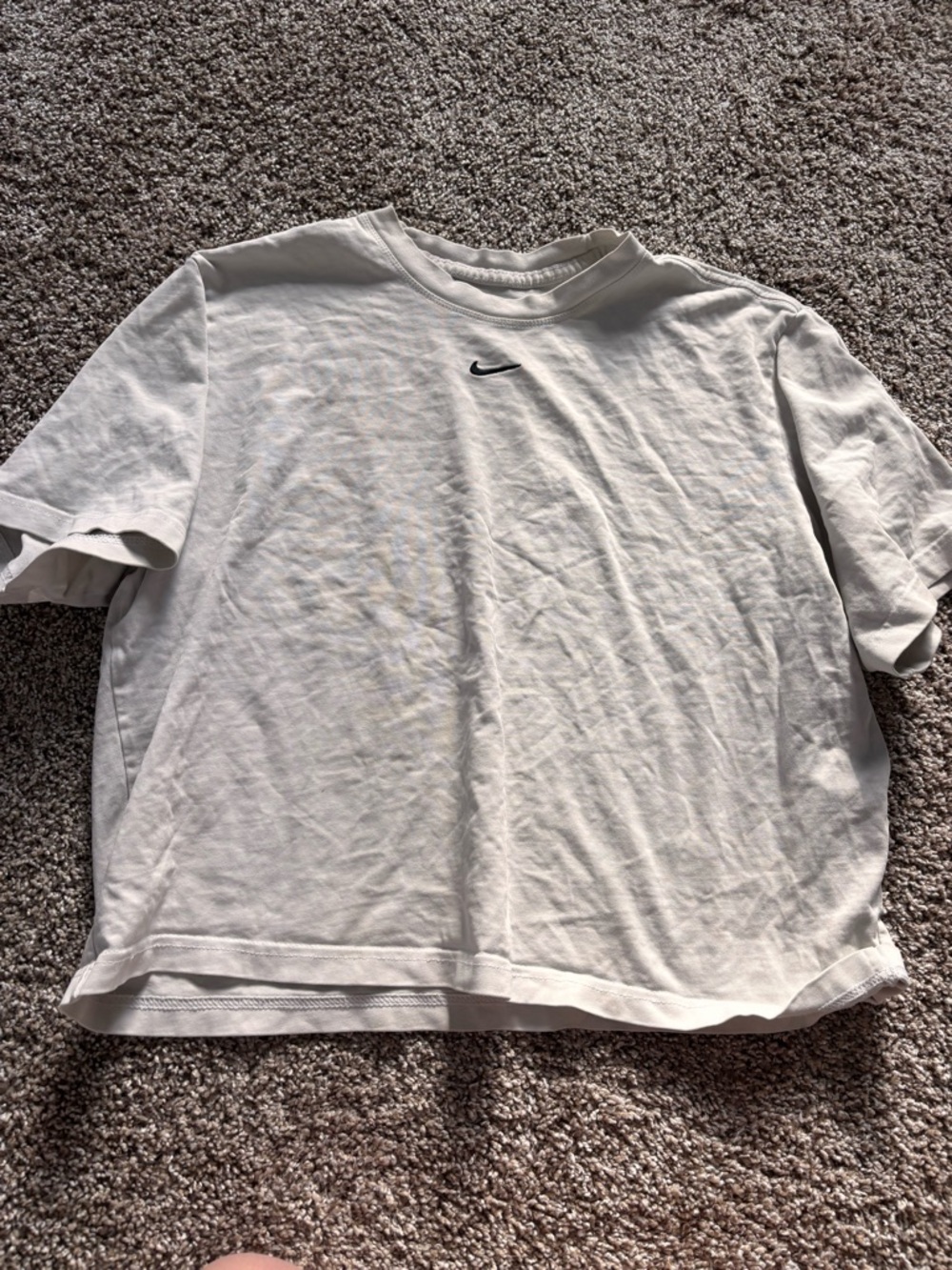 Nike Cream Tee with Black Swoosh